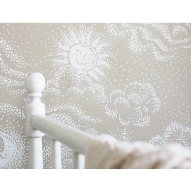 Beige pilvitapetti Happy Cloud Littlephantilta 1572 image