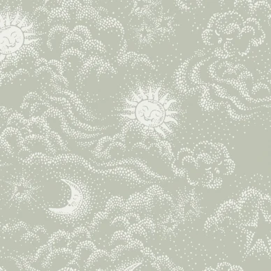 Happy Cloud vihrea pilvitapetti 1573 Littlephantilta image