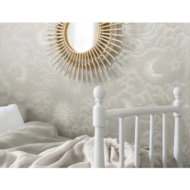 Vaalea tapetti lastenhuoneeseen Happy Cloud 1571 Littlephantilta image