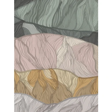 Varikas graafinen muraltapetti Coloured Mountain 9465w Borastapeterilta image