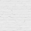 Valkoinen valokuvatapetti tiiliseinakuvalla White Brick Wall 9459w