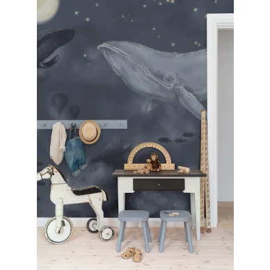 Lastenhuoneen tapetti Whales In The Sky Borastapeterilta 9458w image