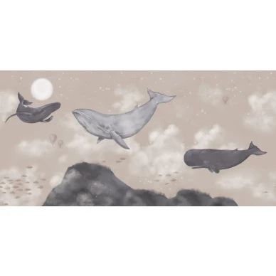 Whales In The Sky valastapetti Borastapeterilta 9456w koko kuvio image