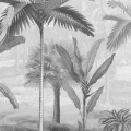 Borastapeterin harmaa tapetti Vintage Palms palmuilla 9452w