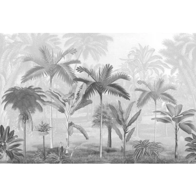 Vintage Palms harmaa palmutapetti Borastapeterilta 9452w koko kuvio image