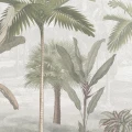 Vintage Palms harmaa vihrea palmutapetti Borastapeterilta 9454w