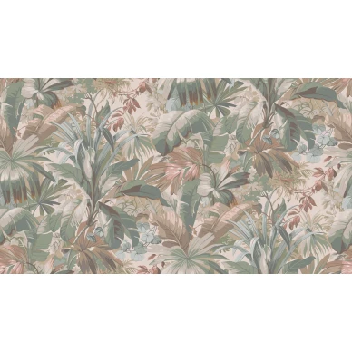 Palm Leaf beige roosa palmutapetti Borastapeterilta 9442w koko kuvio image