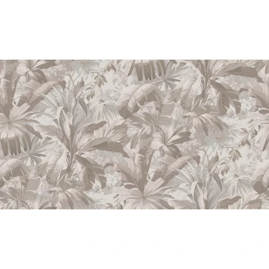 Palm Leaf harmaa beige lehtitapetti Borastapeterilta 9441w koko kuvio image