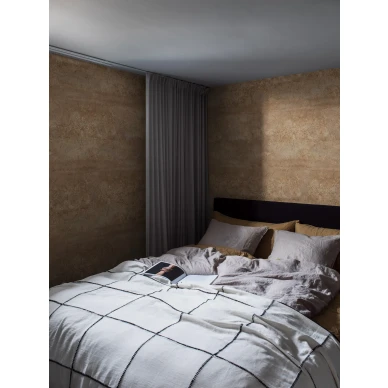 Makuuhuoneen ruskea tapetti Limestone 9428w Borastapeterilta image