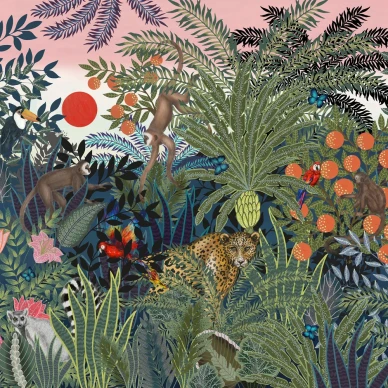 Jungle Wall Animal viidakkotapetti elaimilla Borastapeterilta 9426w image