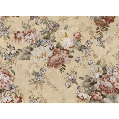 Blossom Mini keltainen kukkatapetti Borastapeterilta 9404w koko kuvio image