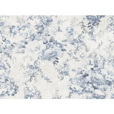 Blossom Mini sinivalkoinen kukkatapetti Borastapeterilta 9405w koko kuvio image