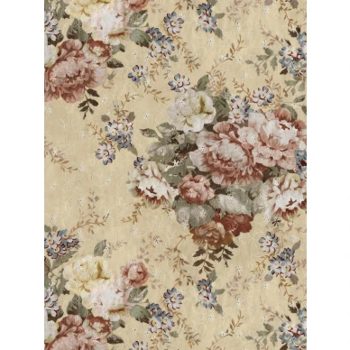 Vanhanaikainen keltainen kukkatapetti Blossom Mini 9404w Borastapeterilta image