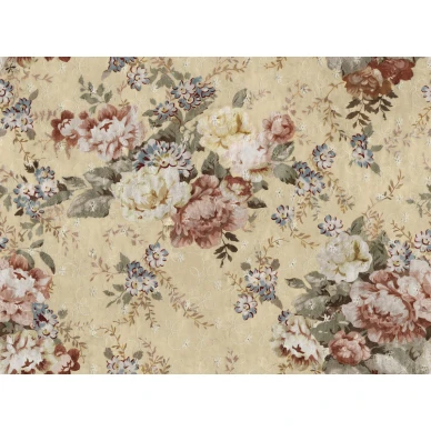 Blossom ll keltainen kukkatapetti Borastapetilta 9401w koko kuvio image