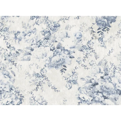 Blossom ll sinivalkoinen kukkatapetti Borastapeterilta 9402w koko kuvio image