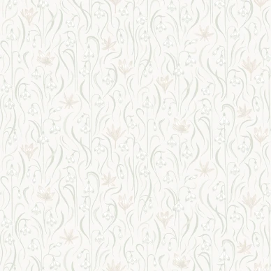 Signe vaaleanvihrea kukkatapetti Sandbergilta S10157 image