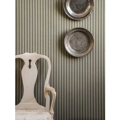 Vihrea tapetti Stitched Stripe 29 55 Langelid von Bromssenilta image