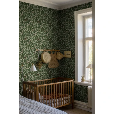 Vihrea lehtitapetti lastenhuoneeseen In The Oak Borastapeterilta 2049 image