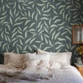 Makuuhuoneen lehtitapetti Sandbergilta Jennie S10221