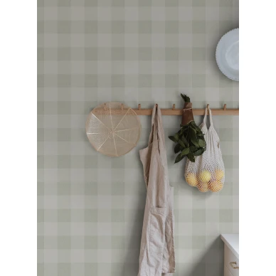 Vihrea ruututapetti Sandbergilta Lykke S10228 image