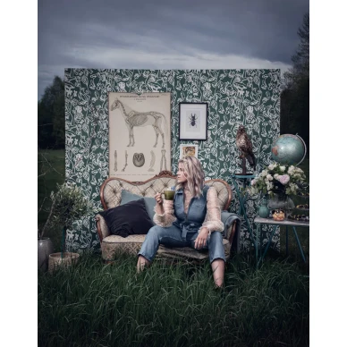 Vihrea moderni tapetti Molnbar image