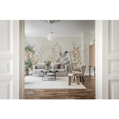 Olohuoneen tapetti lehtikuviolla Grow R18382 Rebel Wallsilta image