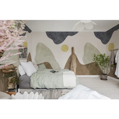 Makuuhuoneen rauhoittava kuvatapetti Terrain R18371 Rebel Wallsilta image