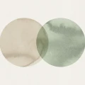 Eclipse beige vihrea graafinen tapetti Rebel Wallsilta R18331 koko kuvio