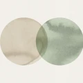 Eclipse beige vihrea graafinen tapetti Rebel Wallsilta R18331