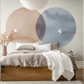 Moderni graafinen tapetti makuuhuoneeseen Rebel Wallsilta Eclipse R18332