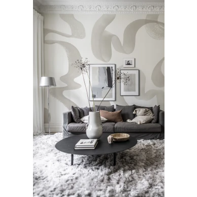 Beige graafinen kuvatapetti Waves Rebel Wallsilta R18633 image