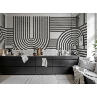 Graafinen kuvatapetti keittioon Twine Rebel Wallsilta R18624 image