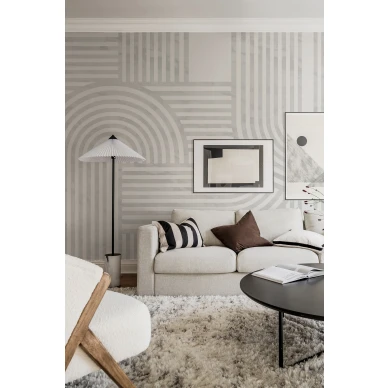 Harmaa graafinen tapetti Rebel Wallsilta Twine R18625 image