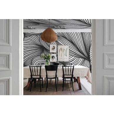 Graafinen mustavalkoinen tapetti Opulence Lines R18597 Rebel Wallsilta image