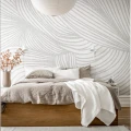 Harmaa tapetti makuuhuoneeseen Opulence Lines R18599 Rebel Wallsilta
