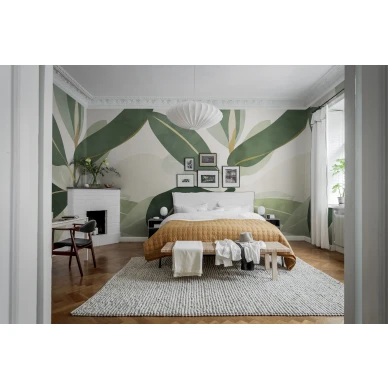 Suurikuvioinen lehtitapetti Rebel Wallsilta Ruby R18590 image