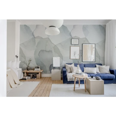 Olohuoneen kuvatapetti seinamaalauksena Rebel Wallsilta Petals R18587 image