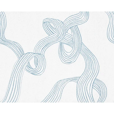 Stripes sinivalkoinen graafinen tapetti Rebel Wallsilta R18585 koko kuvio image