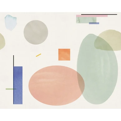 Geometry pastellinvarinen geometrinen tapetti Rebel Wallsilta R18361 koko kuvio image