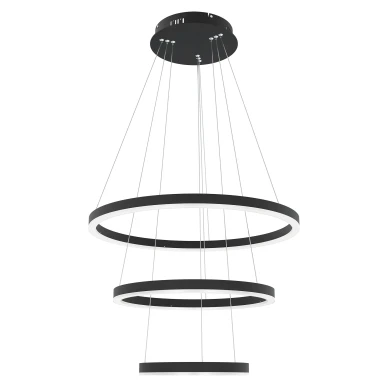 Moderni mattamusta kattovalaisin kolmella renkaalla Layer 3 Valaisin Gronlundilta image