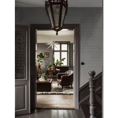 Harmaa tapetti eteiseen Borasilta Golden Arches 4277 image