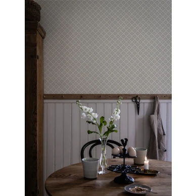 Duron harmaa klassinen ruudullinen tapetti Ingrid 516 01 image