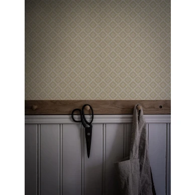 Keltainen ruututapetti Durolta Ingrid 516 02 image