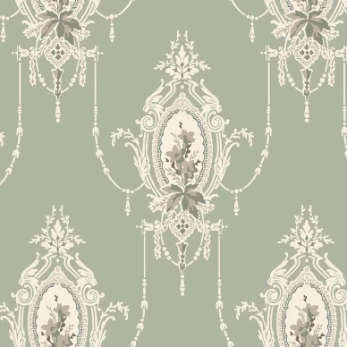 Edsbyn vihrea medaljonkitapetti Durolta 518 03 image