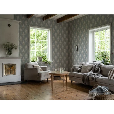 Sininen olohuoneen tapetti Edsbyn Durolta 518 04 image