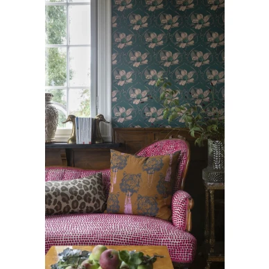 Leikkisa sininen apinatapetti Studio Lisa Bengtssonilta Monkan 1422 image