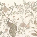 Chinoiserie beige lintutapetti Borastapeter Studiolta 9467w