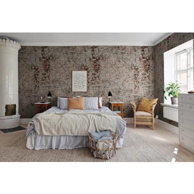 Makuuhuoneen tiilitapetti Rebel Wallsilta R17871 image