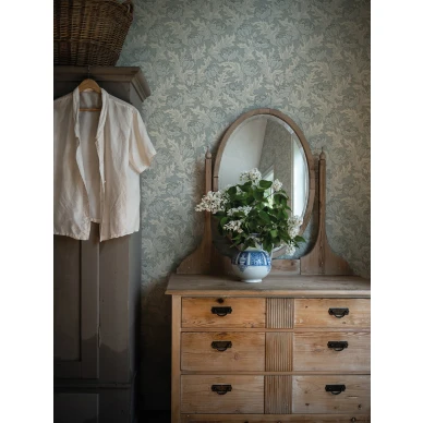 Sininen kukkatapetti Durolta Sigrid 519 02 image