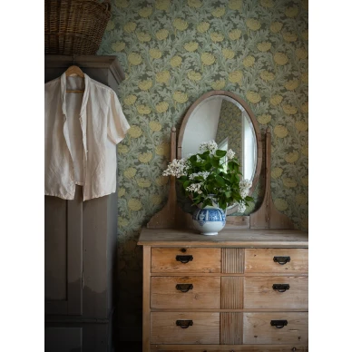 Vanhanajan keltainen tapetti Durolta Sigrid 519 03 image